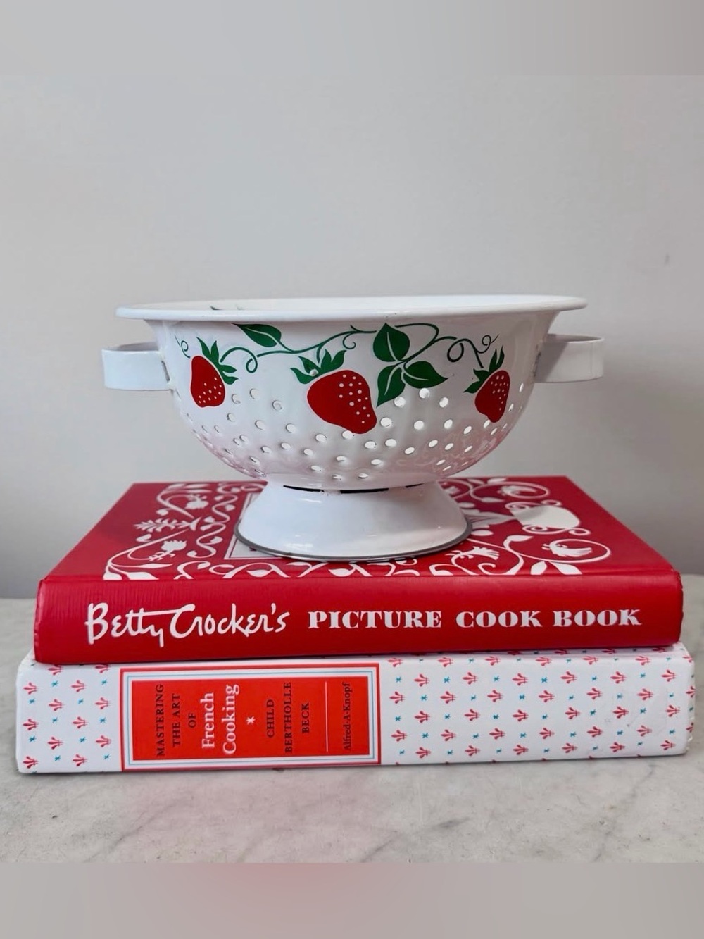 Vintage Teleflora Strawberry Colander - Kitchen Strainer